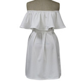 Ruffle Summer Dress Party Elegant Vestidos Dress Female 2017 Slash Neck Dresses For Women Sundress Beach Dress Women Vestido