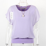 Ruffle Chiffon Blouse Short Sleeve New Fashion 2018 Summer Tops And Blouses 5XL Plus Size Women Clothing Loose Casual Shirt