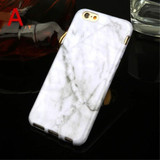 Rubber Soft TPU Marble Pattern Phone Back Case Cover for iPhone 6/6s/7/7 Plus/8/8 Plus