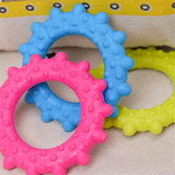 Rubber Dog Toy Molar Tooth Training Toys Dogs Cats Toys Dog Bite Resistant Molars Bones and Circels 1 Pcs