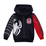 Retail 2017 Spring Autumn Children's Coat boys Spiderman embroidered hoodies jackets Kids cartoon Clothes baby outerwear