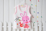 Retail 1-3years 5patterns baby boys girls kids cartoon sleeveless vest T-shirt children Clothing baby Clothes Infant kid Garment