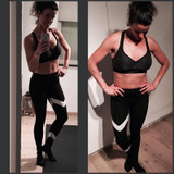 Rerasser Black White Patchwork Leggings Push Up Sporting Leggings Women Slim Fitness Legging Harajuku Leggins Pants Female Cloth