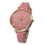 relojes mujer 2016 Ladies Geneva Watches Heart Fashion Elegant Women Dress Watch PU Leather Quarzt-Watch Relogio feminino
