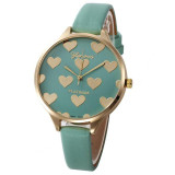 relojes mujer 2016 Ladies Geneva Watches Heart Fashion Elegant Women Dress Watch PU Leather Quarzt-Watch Relogio feminino
