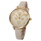 relojes mujer 2016 Ladies Geneva Watches Heart Fashion Elegant Women Dress Watch PU Leather Quarzt-Watch Relogio feminino