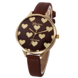 relojes mujer 2016 Ladies Geneva Watches Heart Fashion Elegant Women Dress Watch PU Leather Quarzt-Watch Relogio feminino