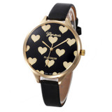 relojes mujer 2016 Ladies Geneva Watches Heart Fashion Elegant Women Dress Watch PU Leather Quarzt-Watch Relogio feminino