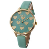 relojes mujer 2016 Ladies Geneva Watches Heart Fashion Elegant Women Dress Watch PU Leather Quarzt-Watch Relogio feminino