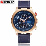Relogio Masculino Curren Watches Men Brand Luxury Leather Gold Quartz Watch Men's Fashion Casual Sport Clock Male Wristwatches