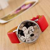 relogio Fashion Mickey Mouse watch women Leather quartz wristwatch kids Children watches Boy Girl Favorite gift dropshipping