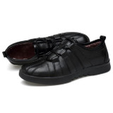 RELIKEY Brand Men Casual Shoes New Arrival Fashion Genuine Leather Men Shoe,Comfortable Breathable Lace-up Casual Zapatos Hombre