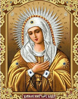Religion Icon of Leader Diamond Embroidery Diamond Mosaic Russia Human Virgin and Child Round Rhinestones Diamond Painting