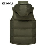 Reimmu Winter Vest Men Down Jacket New Fashion Brand Clothing Casual Men Vests &amp; Waistcoats Hot Sale Duck Down Jacket Male Vest