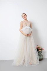 Fashion Lace Maternity Dresses Long Maternity Photography Props Sexy Pregnant Dress Pregnancy Dress for Maternity Photo Props
