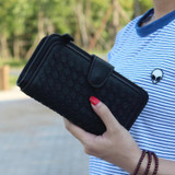 Fashion Knitting Women Wallet matte pu leather wallet long pattern Purse Women Brand Ladies Wallet purse female Carteira
