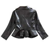 Fashion Kids Jacket PU Leather Girls Jackets Clothes Children Outwear For Baby Girls Boys Clothing Zipper Coats Costume 2-6Y