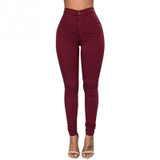 Fashion Jeans Women Candy Color Pencil Pants High Waist Jeans Sexy Slim Elastic Skinny Pants Trousers Fit Lady Jeans