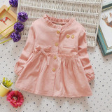 Fashion Infant Clothes Newborn Baby Girls Dress Ruffles Cotton Long Sleeve Infant Dress Autumn Baby Clothing