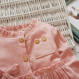 Fashion Infant Clothes Newborn Baby Girls Dress Ruffles Cotton Long Sleeve Infant Dress Autumn Baby Clothing