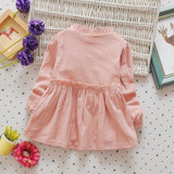 Fashion Infant Clothes Newborn Baby Girls Dress Ruffles Cotton Long Sleeve Infant Dress Autumn Baby Clothing