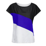 Fashion Hot New Women Summer Patchwork Tops Short Sleeve Casual Shirts O Neck 2018 Blouse Ladies Shirt Loose Casual Tees Top