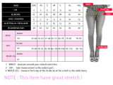 Fashion hollow out lace patchwork skinny full length jeans women pants trousers plus size for feminino ladies