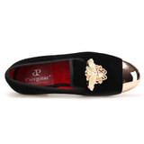 Fashion Handmade Medusa Top and Metal Toe Men Velvet Dress shoes Men Luxurious Prom and Banquet Loafers Plus Size Men's Flats