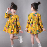 Fashion Girls Dress Longsleeve Cotton Dress For Girl Princess Dress Kids Children Clothes Autumn Baby Girls Clothing 2-7 Year