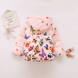 Fashion girls coat Baby Infant Autumn Winter Hooded Butterfly Coat Cloak Jacket Thick Warm Clothes beautiful girls lowest price