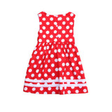 Fashion Girls Dress Red Dots Sundress Kids Clothing Cotton 2017 Summer Princess Wedding Party Dresses Clothes Size 80-100
