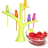 Fashion forks 6Pcs Portable Fork Knife Fruit fork Camping Hiking Utensils Spork Combo Gadget Cutlery Travel