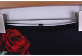 Fashion Flower Red Roses print women pencil skirts lady midi saias female faldas girls black bottoms M-XXL skirt wholesale
