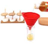 Silicone Collapsible Foldable Funnel for Transferring of Liquid Fluid (Random Color)