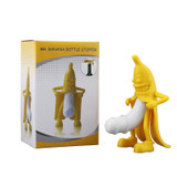 Silicone Beer Stopper Cork Cartoon Mr. Banana Red Wine Bottle Stopper Beer Soda Wine Stopper Beverage Closure Cap Kitchen Bar