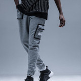 Side Pocket Patchkwork Sweatpants Men 2017 New Design Elastic Waist Drawstring Mens Harem Pants