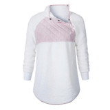 Side Buckle Patchwork Pullovers Hoodie Sweatshirt Women 2017 Winter Warm Knitted Cotton Casual Long Sleeve Hoodies Sweatshirts