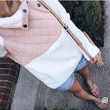 Side Buckle Patchwork Pullovers Hoodie Sweatshirt Women 2017 Winter Warm Knitted Cotton Casual Long Sleeve Hoodies Sweatshirts