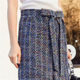 ShyVelvet 2017 Autumn Woolen Skirt Women High Waist Midi Plaid Skirts Womens Tweed Bow Split A Line Skirt ShyVelvet 2017 Autumn Woolen Skirt Women High Waist Midi Plaid Skirts Womens Tweed Bow Split A Line Skirt