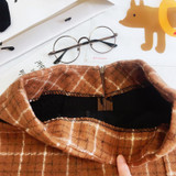 Shugo Wynne Mori Girl Skirts 2017 Autumn Winter New Women Kawaii Bear Plaid Pocket Pack Hip Slim Woolen Skirt A-line Skirt