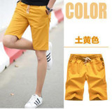 shorts men 2017 Summer men beach Cotton shorts leisure slim thin five shorts homme Men