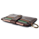 Short Wallets Hasp Small Purse Genuine Leather Men Wallets Mini Purses Male Clutch Women Crazy Horse Portable Card Holder K-002