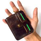 Short Wallets Hasp Small Purse Genuine Leather Men Wallets Mini Purses Male Clutch Women Crazy Horse Portable Card Holder K-002