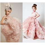 Hot Selling New Ruffled Flower Girl Dresses For Wedding Floor Length Ball Gown Princess Girl's Pageant Dresses
