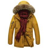 Hot selling men Winter coat brand-clothing thickening mens winter parka with fur hood warm winter jackets men chaqueta hombre