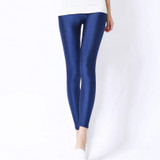 Hot Selling Leggings 2018 Women Solid Color Fluorescent Shiny Pant Leggings Large Size Spandex Shinny Elasticity Casual Trousers