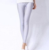 Hot Selling Leggings 2018 Women Solid Color Fluorescent Shiny Pant Leggings Large Size Spandex Shinny Elasticity Casual Trousers