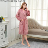 Hot Selling Lovers Classic Silk Soft Long Bathrobe Men Kimono Bath Robe Mens Flannel Warm Dressing Gown Luxury Hotel Coral Robes