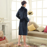 Hot Selling Lovers Classic Silk Soft Long Bathrobe Men Kimono Bath Robe Mens Flannel Warm Dressing Gown Luxury Hotel Coral Robes