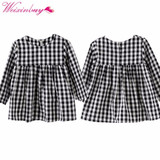 Hot Selling Girls Winter Dress Kids Casual Cotton Dresses Children Fashion Plaid Clothing M2